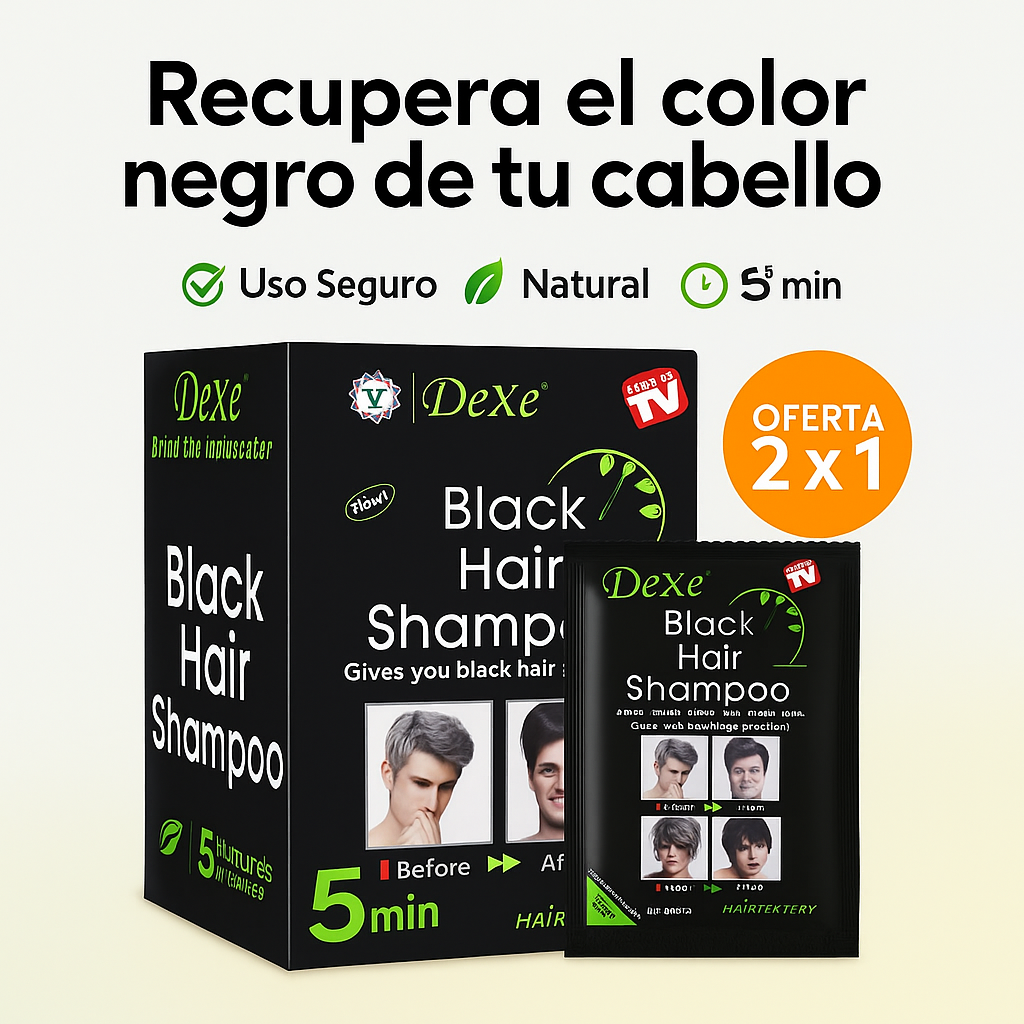 Shampoo mágico para cubrir las canas ¡Fácil, rápido y efectivo!