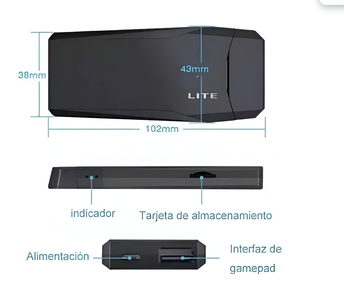 Consola Retro Gamer 4K + 2 Controles + 1.000 Juegos