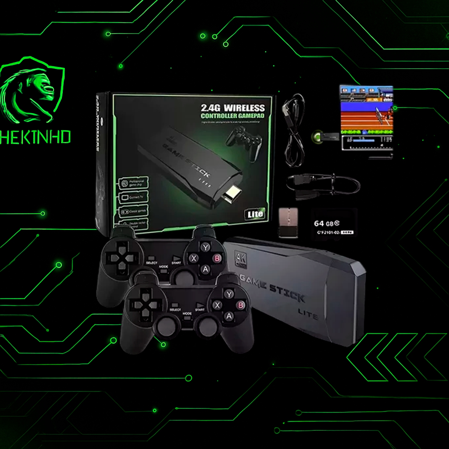 Consola Retro Gamer 4K + 2 Controles + 1.000 Juegos